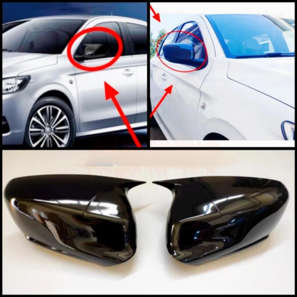 For Peugeot 301 2012 -2023 Bat Style Mirror Cover Car Accessories Rearview Mirror Cover 2 Pieces Cover Shields Tuning