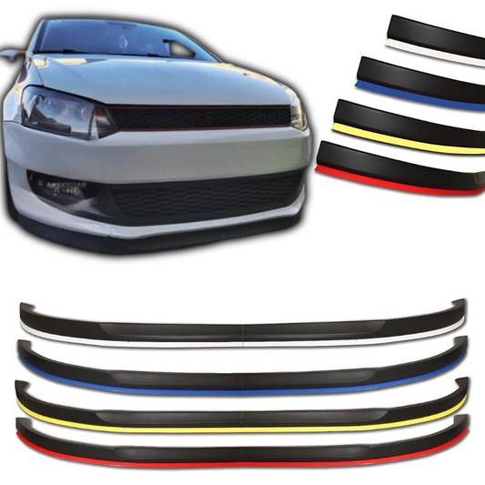For Vw Polo Mk5 6R-6C 09-17 2 Pcs Front Bumper Lip Body Kit Spoiler Splitter Diffuser Quality ABS Plastic Professional Tuning Parts
