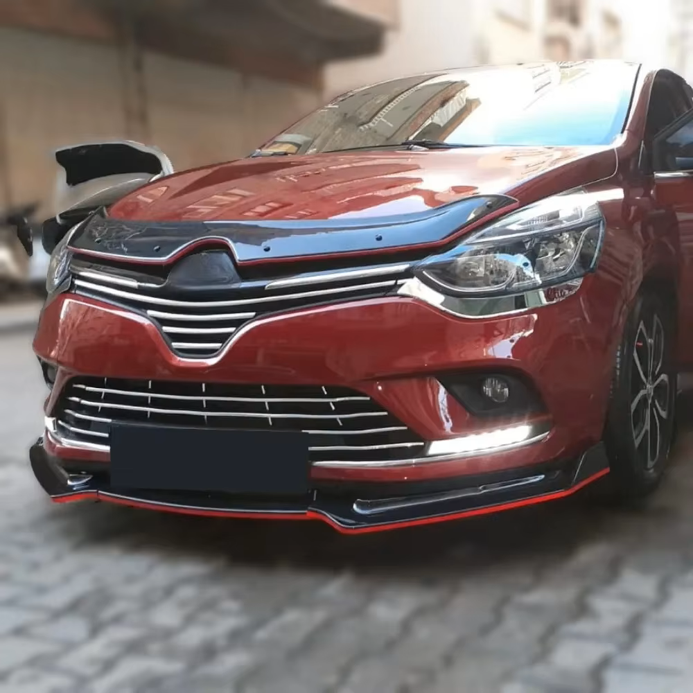 3 Pcs Front Bumper Lip For Renault Clio 4 2011-2019 Body Kit Car Accessories Spoiler Splitter Diffuser Flap Sport Exterior Parts