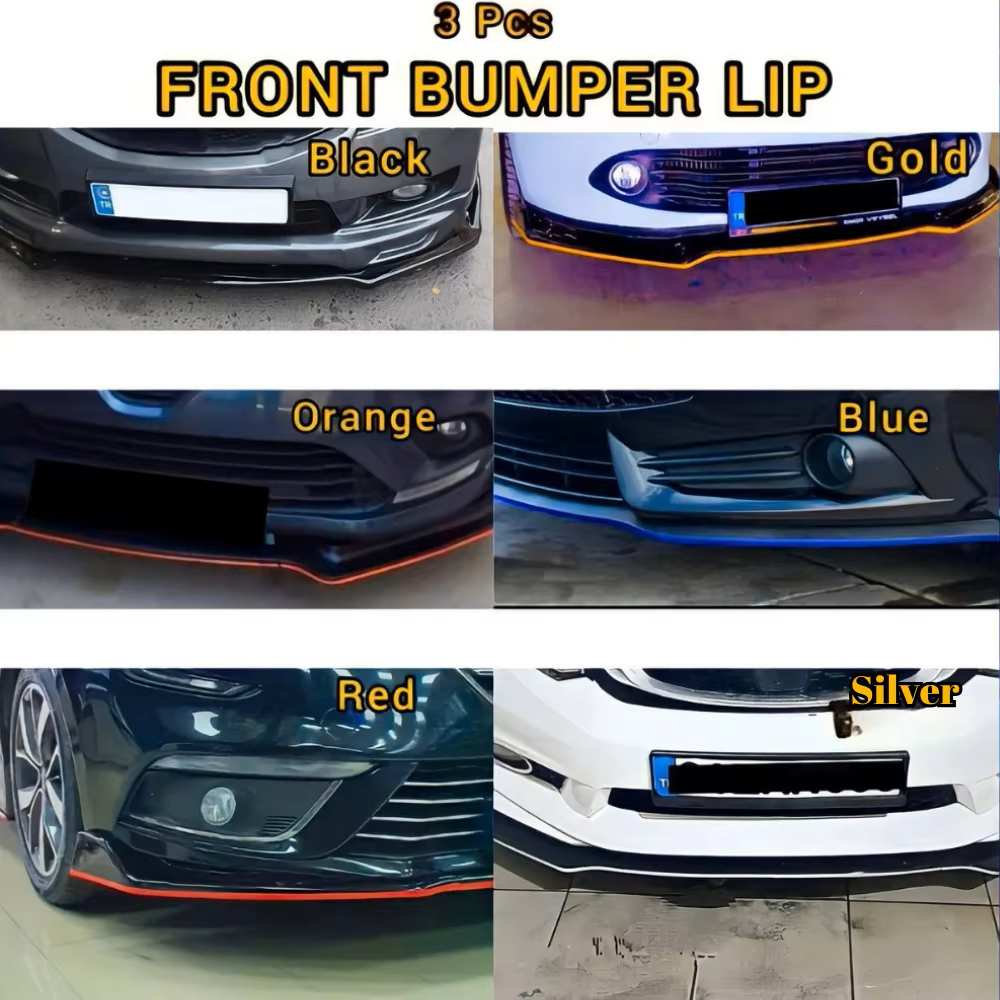 3 Pcs Front Bumper Lip For Renault Clio 4 2011-2019 Body Kit Car Accessories Spoiler Splitter Diffuser Flap Sport Exterior Parts
