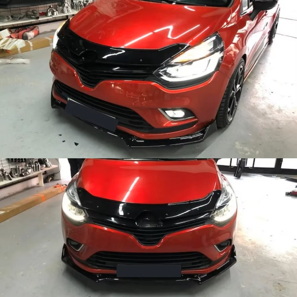 3 Pcs Front Bumper Lip For Renault Clio 4 2011-2019 Body Kit Car Accessories Spoiler Splitter Diffuser Flap Sport Exterior Parts